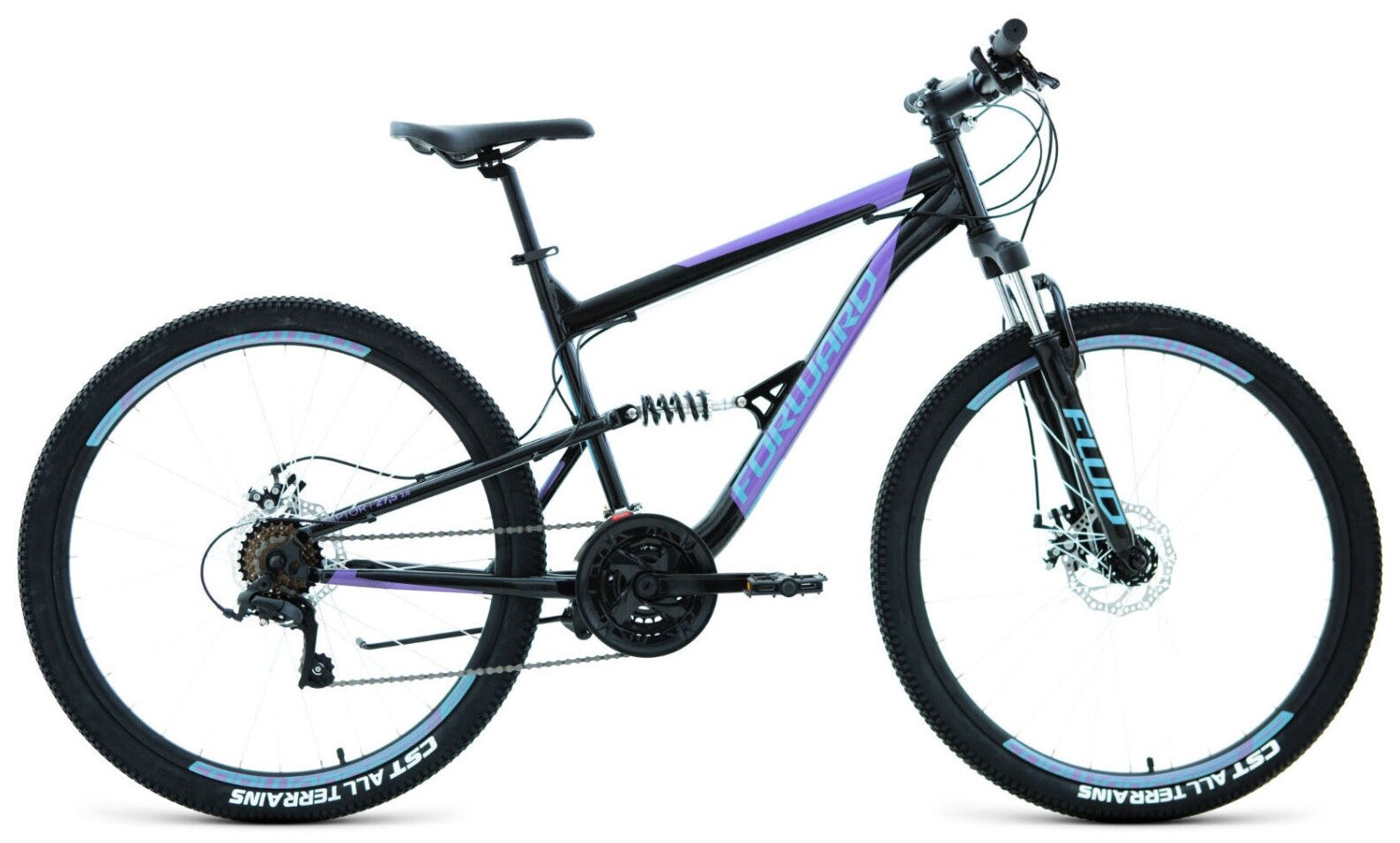 Двухподвесный велосипед Forward Raptor 27,5 2.0 D (2022) 18" Черно-фиолетовый (165-182 см) — купить в интернет-магазине по низкой цене на Яндекс Маркете