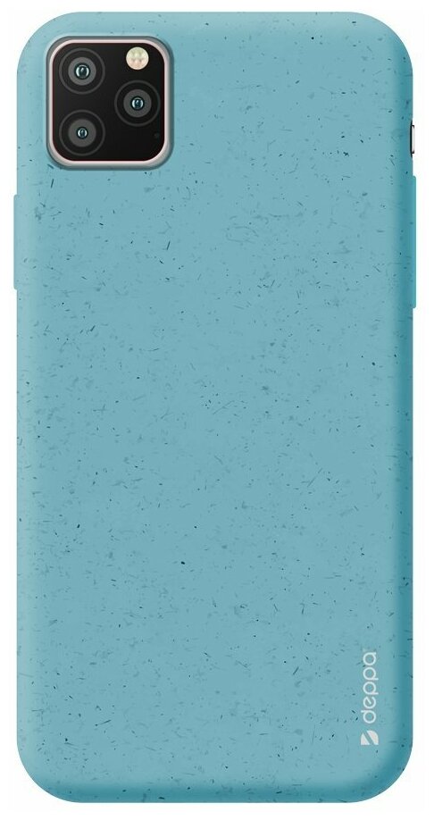 Чехол (клип-кейс) DEPPA Eco Case, для Apple iPhone 11 Pro Max, голубой [87287] - фото №1