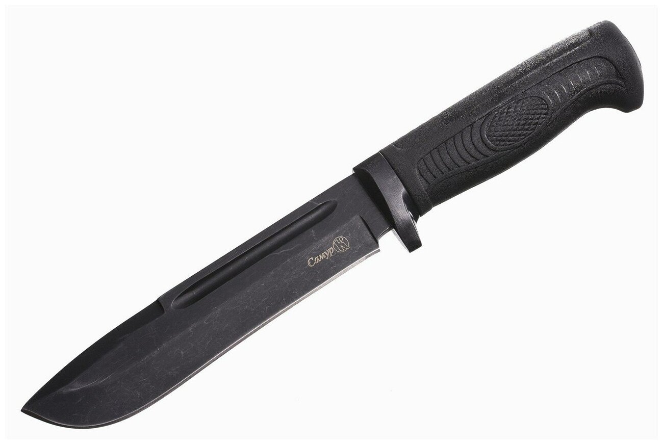 Охотничий нож Самур, сталь AUS8, рукоять эластрон, черный