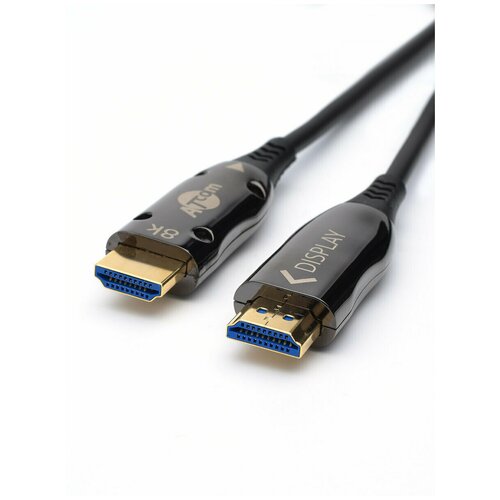 Кабель HDMI 10 м ATCOM (AT8880) (HIGH speed, Metal gold, Optical) 8K VER 2.1