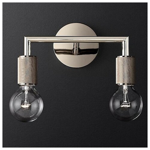 Бра RH Utilitaire Double Sconce Silver арт