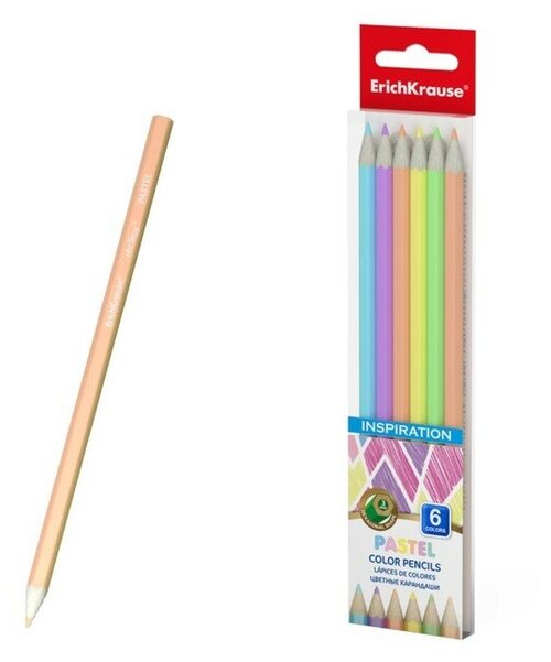Цветные карандаши шестигранные ErichKrause® 6 цветов