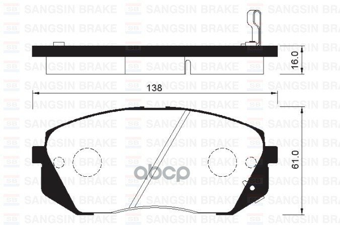 Колодки Hyundai Ix35/ Kia Sportage (2010-) Передние Sangsin brake арт. SP1196