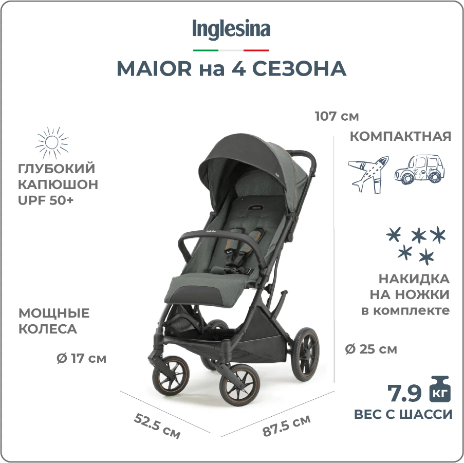 Прогулочная коляска Inglesina Maior Taiga green