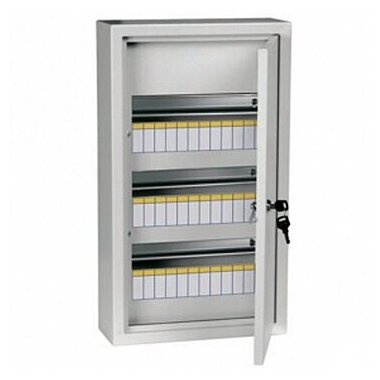 Распределительный шкаф ЩРН, 18 мод, IP31, навесной, сталь, белая дверь, с клеммами | код. MKM13-N-18-31-Z | IEK (2шт. в упак.)