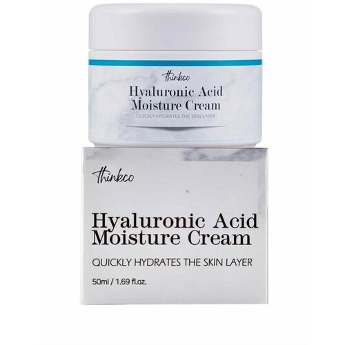 Увлажняющий крем с гиалуроновой кислотой, Thinkco Hyaluronic Acid Moisture Cream, 50 мл. 