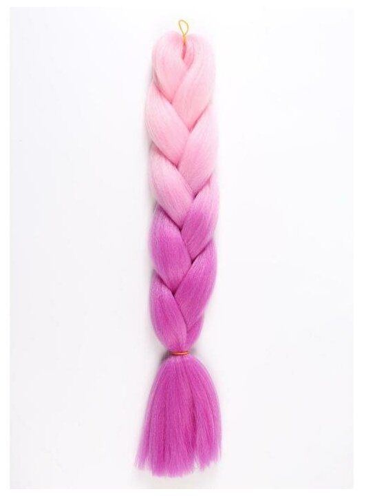 Канекалон двухцветный 60см 100гр ZUMBA гофр BY39 светло-розовый-фиолетовый подложка QF 5267983