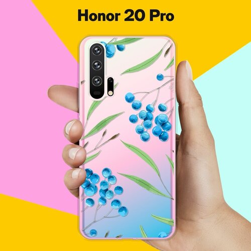 Силиконовый чехол на Honor 20 Pro Голубика / для Хонор 20 Про чехол книжка на honor 20 pro хонор 20 про c принтом голубика золотистый