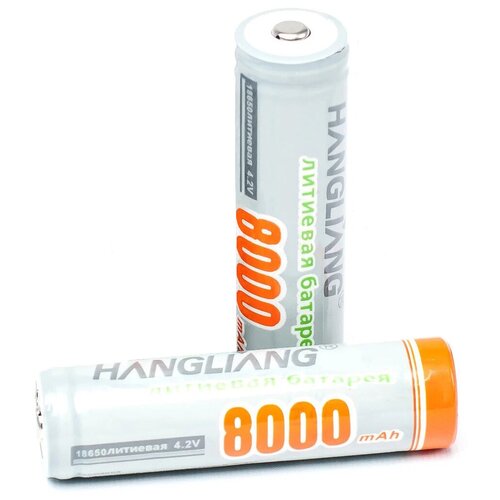 Универсальный аккумулятор 18650 4.2V 8000mAh Li-ion Hangliang, 2 шт.