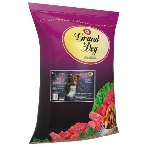 Гранд Дог 10 кг Grand dog Lion на рыбной основе для собак крупных и средних пород