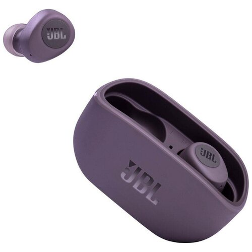 фото Гарнитура вкладыши jbl wave 100tws, фиолетовый, беспроводные, bluetooth, в ушной раковине (jblw100twspur)