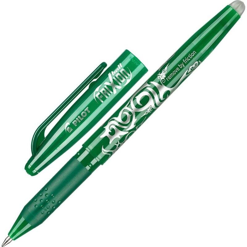 Ручка гелевая со стираемыми чернилами Pilot Frixion зеленая (толщина линии 0,35 мм)-1 штука