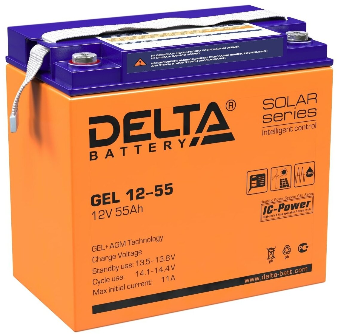 Аккумулятор для ИБП DELTA GEL 12-55