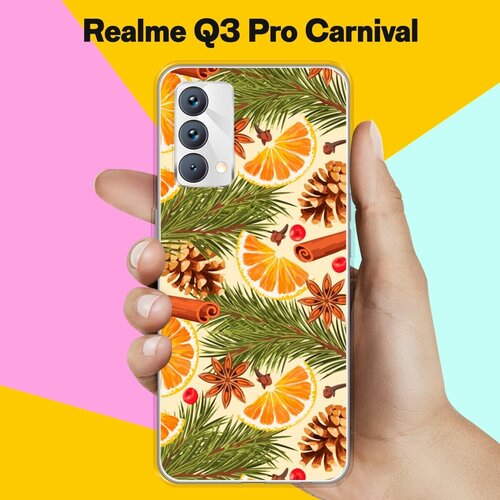 Силиконовый чехол на realme Q3 Pro Carnival Edition Новогоднее настроение / для Реалми Ку 3 Про Карнивал силиконовый чехол на realme q3 pro carnival edition новогодний узор для реалми ку 3 про карнивал