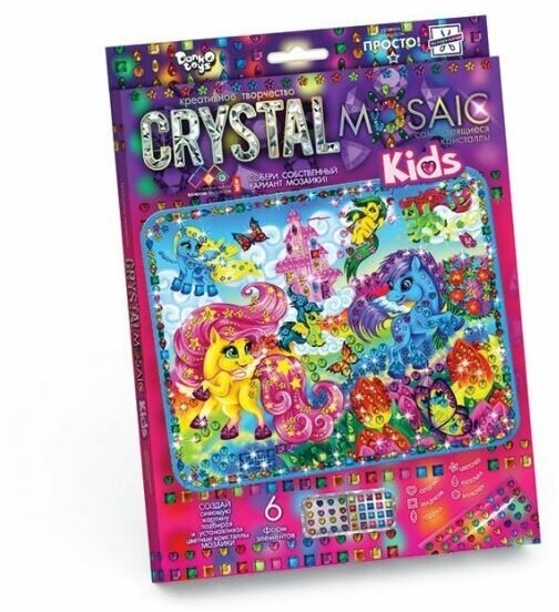Алмазная мозаика Danko Toys Crystal Mosaic Kids Волшебные Пони (CRMk-01-01)