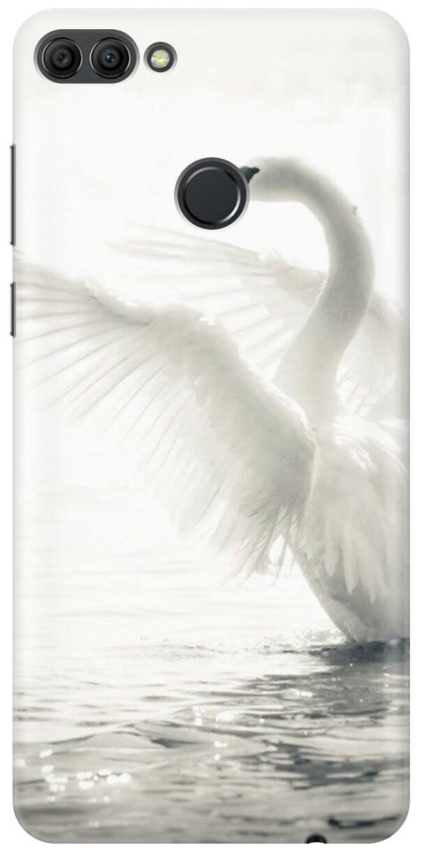 GOSSO Ультратонкий силиконовый чехол-накладка для Huawei Y9 (2018) с принтом "Лебедь"
