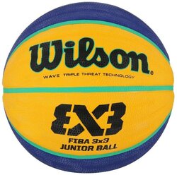 Мяч баскетбольный WILSON FIBA3x3 Replica, размер 5, резина, цвет жёлтый/синий