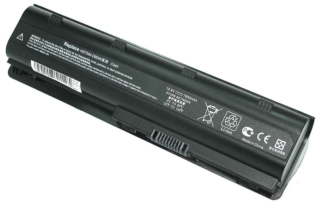 Аккумулятор OEM (совместимый с HSTNN-XB1E, MU06XL) для ноутбука HP 630 10.8V 7800mAh черный