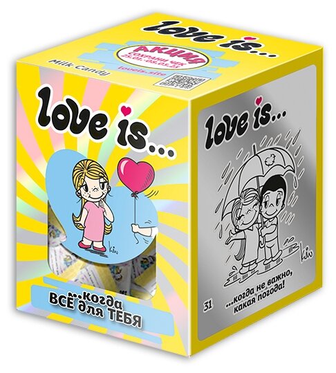 Сливочные жевательные конфеты LOVE IS со вкусом банан Сторк - фото №2