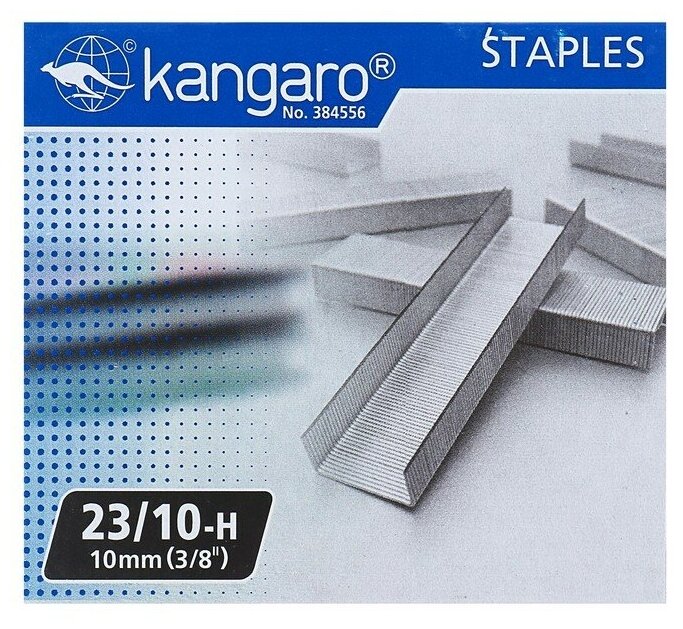 Скобы для степлера мощного №23/10 Kangaro, высококачественная сталь (1000шт) 1837137