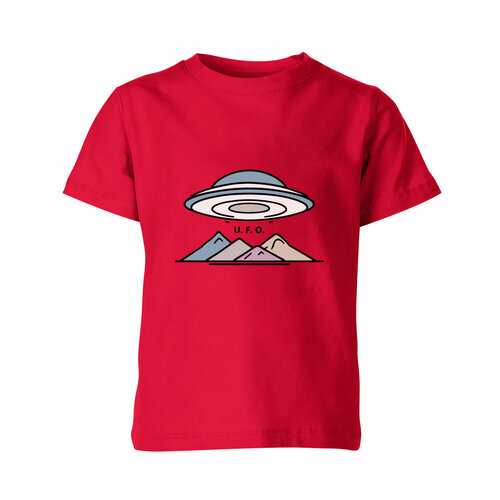 Футболка Us Basic, размер 4, красный детская футболка нло капибара и космос 164 красный