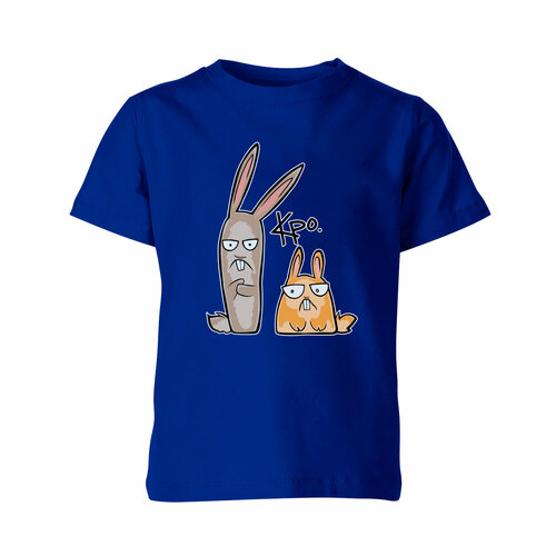 Футболка Us Basic, размер 4, синий ловец солнца кролики радужные наклейки на окно с эффектом призмы кролик 9шт
