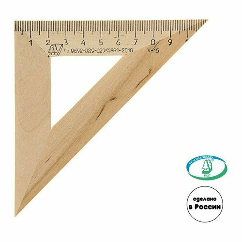 Угольник деревянный УЧД 45 х 110 мм Красная звезда Можга С138 береза штрихкодированный 434₽