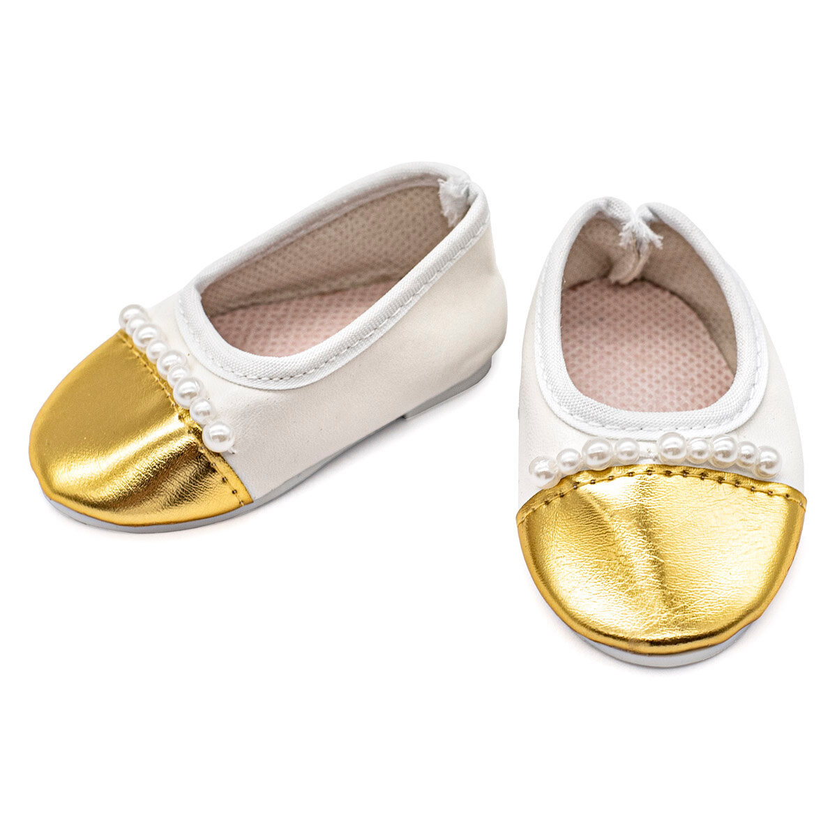 Обувь для кукол туфли, 7,5х4х3,5 см, 1 пара, золото, Айрис (полиуретан)
