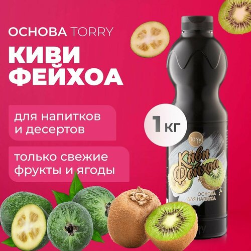 Основа Torry Киви Фейхоа 1 кг, сироп для напитков, Торри для коктейлей, лимонадов, десертов