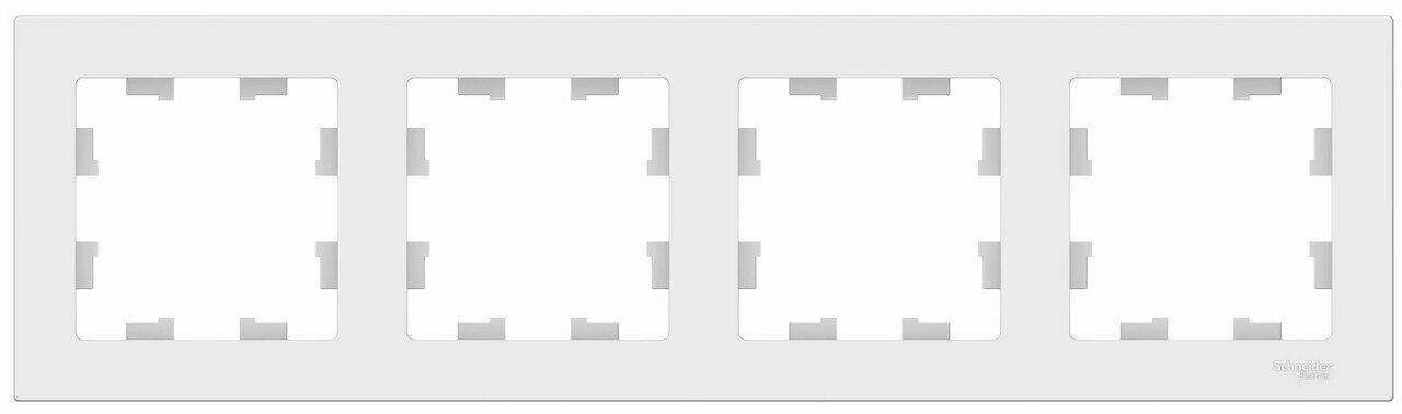 Рамка 4п Systeme Electric ATN000104 AtlasDesign, белый - фотография № 11