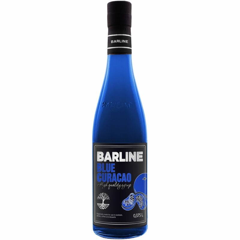 Сироп Barline Блю Кюрасао (Blue Curaсao), 375 мл, для кофе, чая, коктейлей и десертов