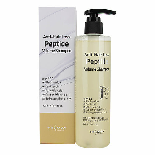 Шампунь с пептидами для объема волос TRIMAY Anti-Hair Loss Peptide Volume Shampoo 300ml
