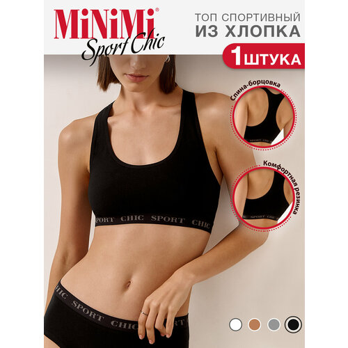 Топ MiNiMi, размер 50 (XL), черный