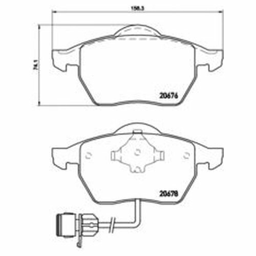 Комплект передних тормозных колодок Brembo P85026 для Audi 100, A6