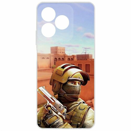 Чехол накладка Krutoff Clear Case Cтандофф 2 (Standoff 2) Спец для Realme C51