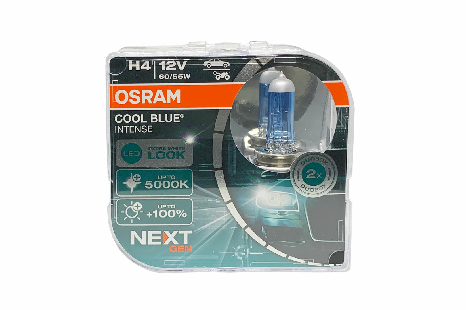 Лампа H4 12V 60/55W P43t 4200k OSRAM Cool Вlue Intense блистер - фото №15