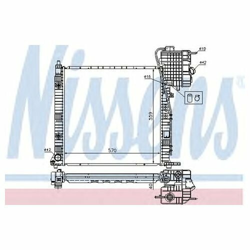 Радиатор охлаждения Nissens 62561A для Mercedes V-CLASS 638/2, Vito 638