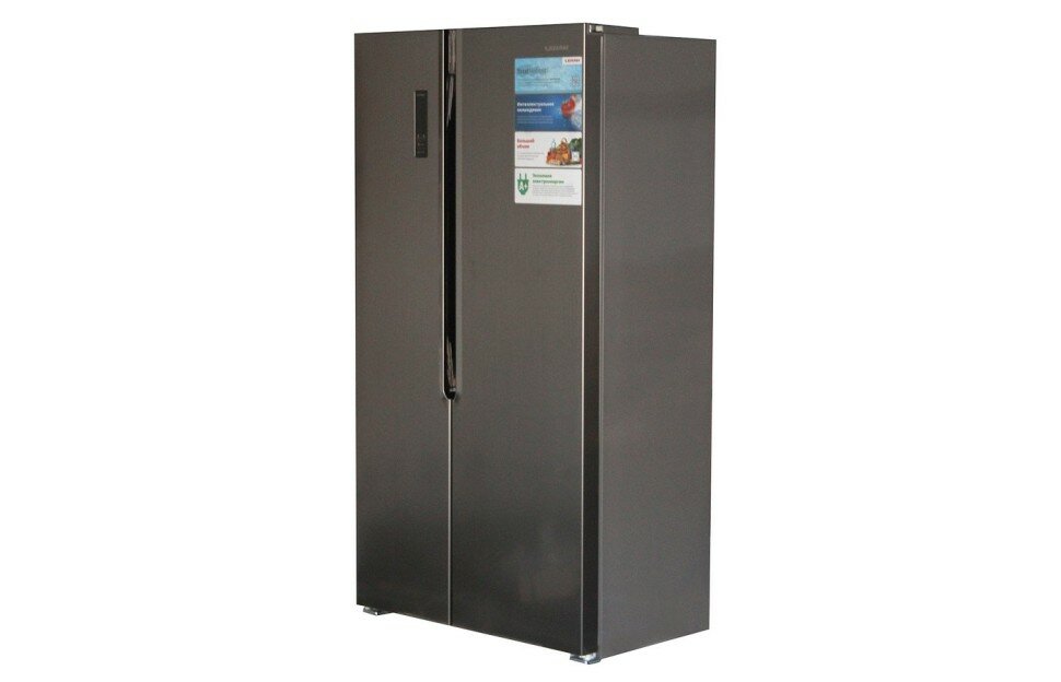 Холодильник Leran SBS 300 IX NF, нержавеющая сталь - фотография № 1