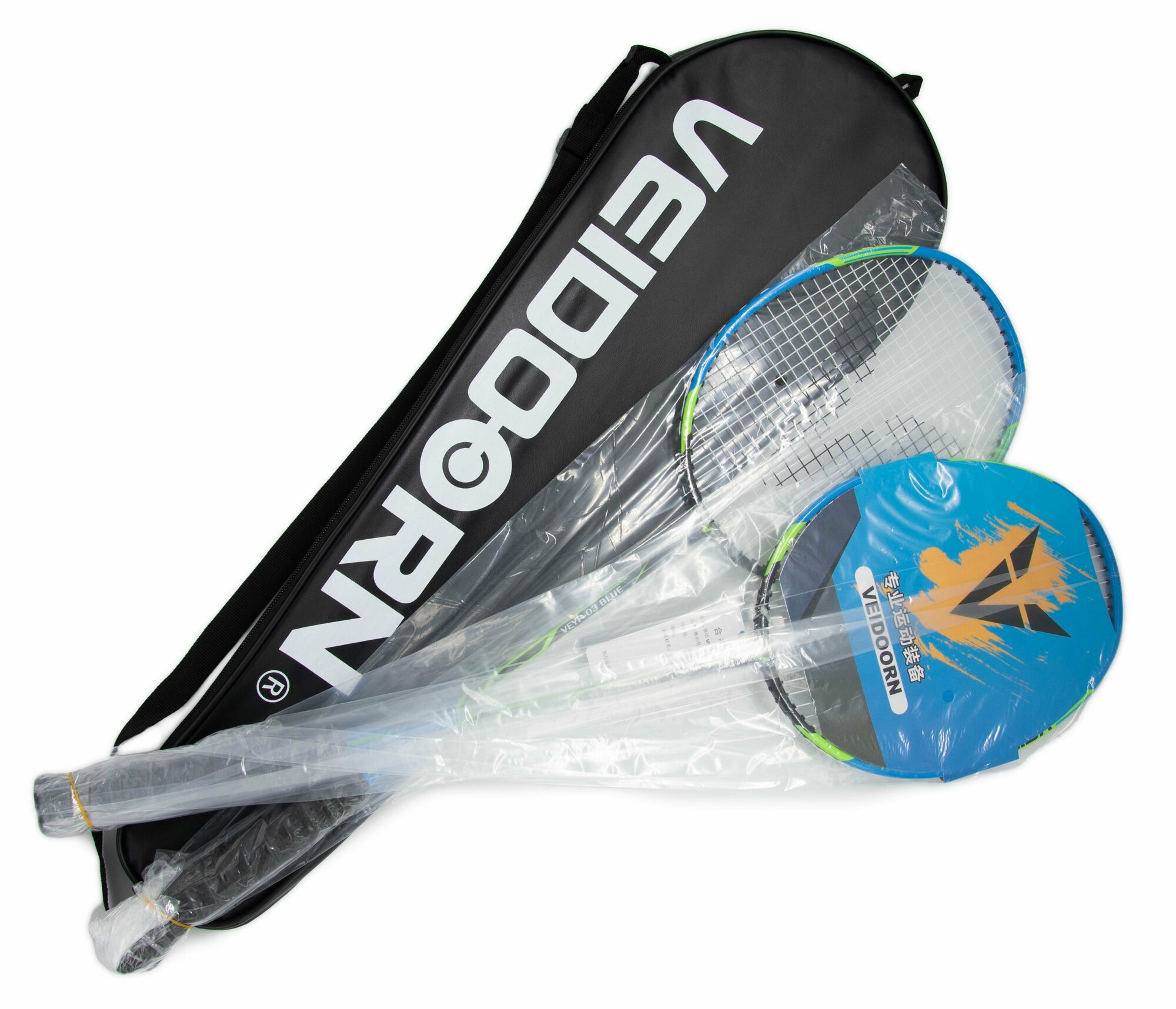 фото Набор для игры в бадминтон: 2 углепластиковых ракетки в водонепроницаемом чехле