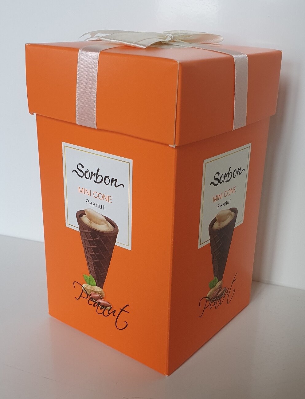 Набор конфет Sorbon Мини-рожок вафельный с какао Арахис и воздушные зерна, 200 г - фотография № 2