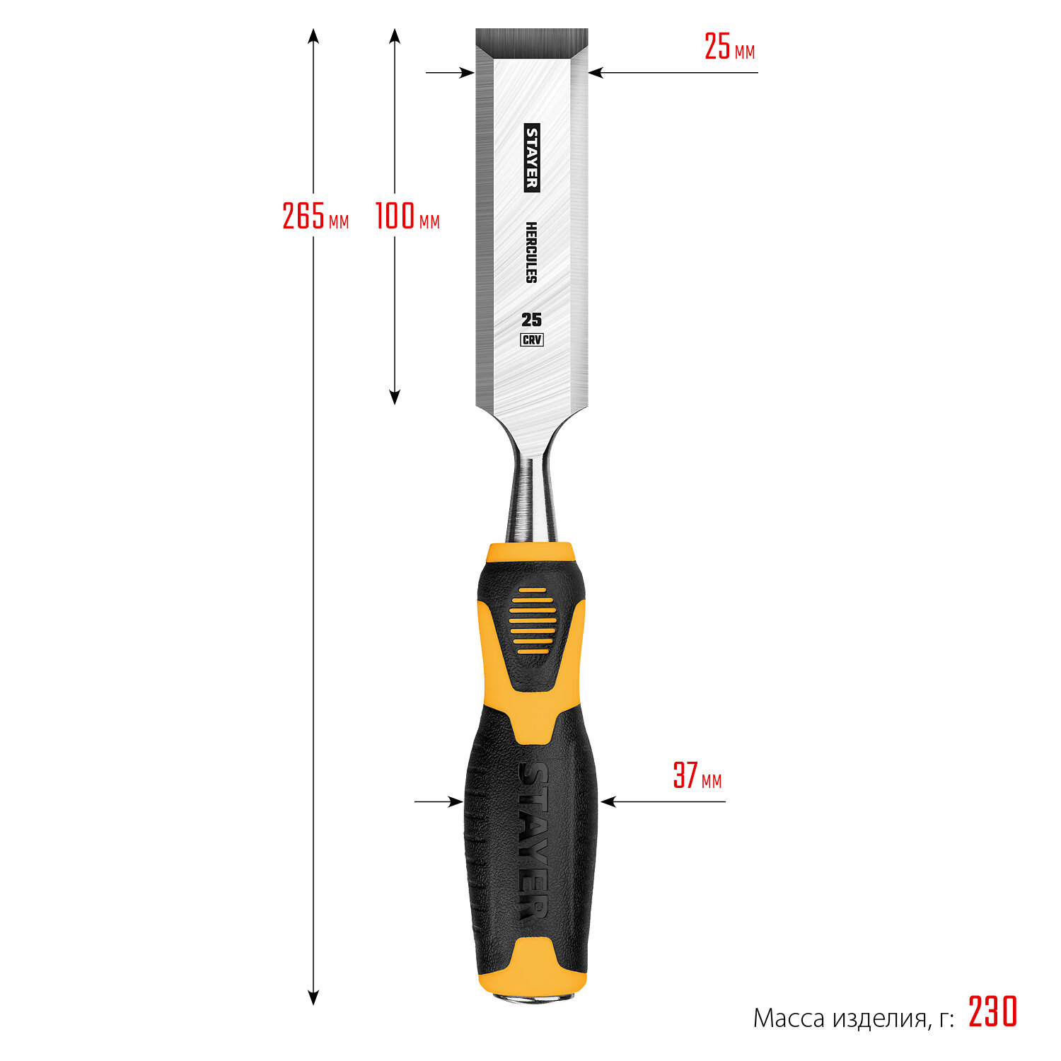 Долото STAYER 18205-25_z01 25 плоский профиль