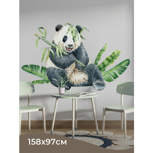 Панда / Декор для детской комнаты - интерьерные наклейки на стену