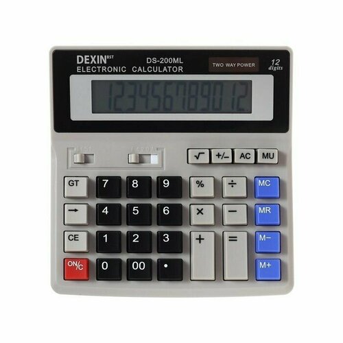 Калькулятор настольный 12-разрядный DS-200ML, двойное питание