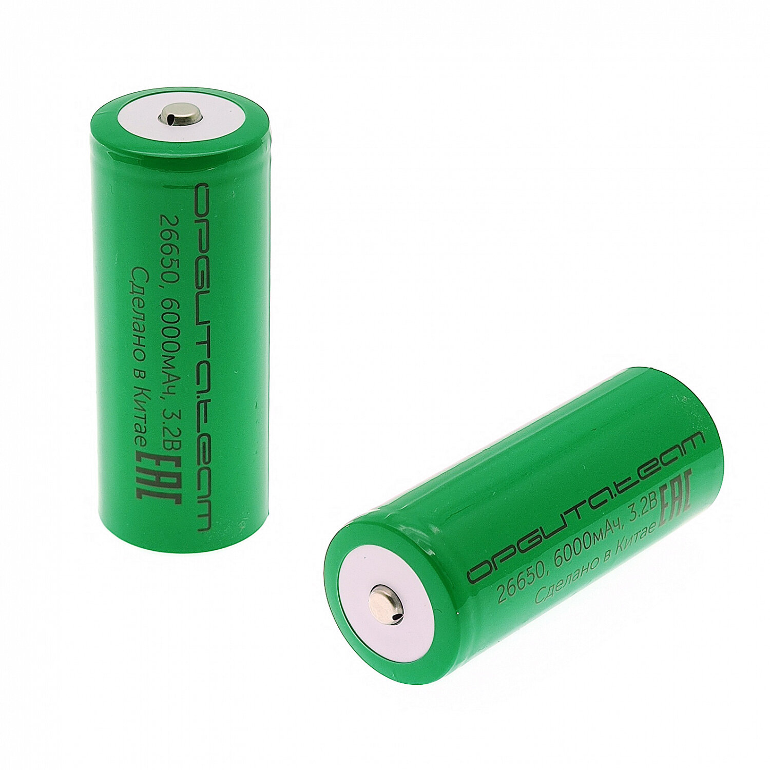 Аккумулятор 26650 (6000mA, 3.2В, с пином) перезаряжаемая батарейка 1шт