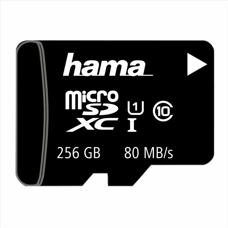 Карта памяти hama Memory Fast microSDXC UHS-I 256 GB + Adapter SD (Germany)