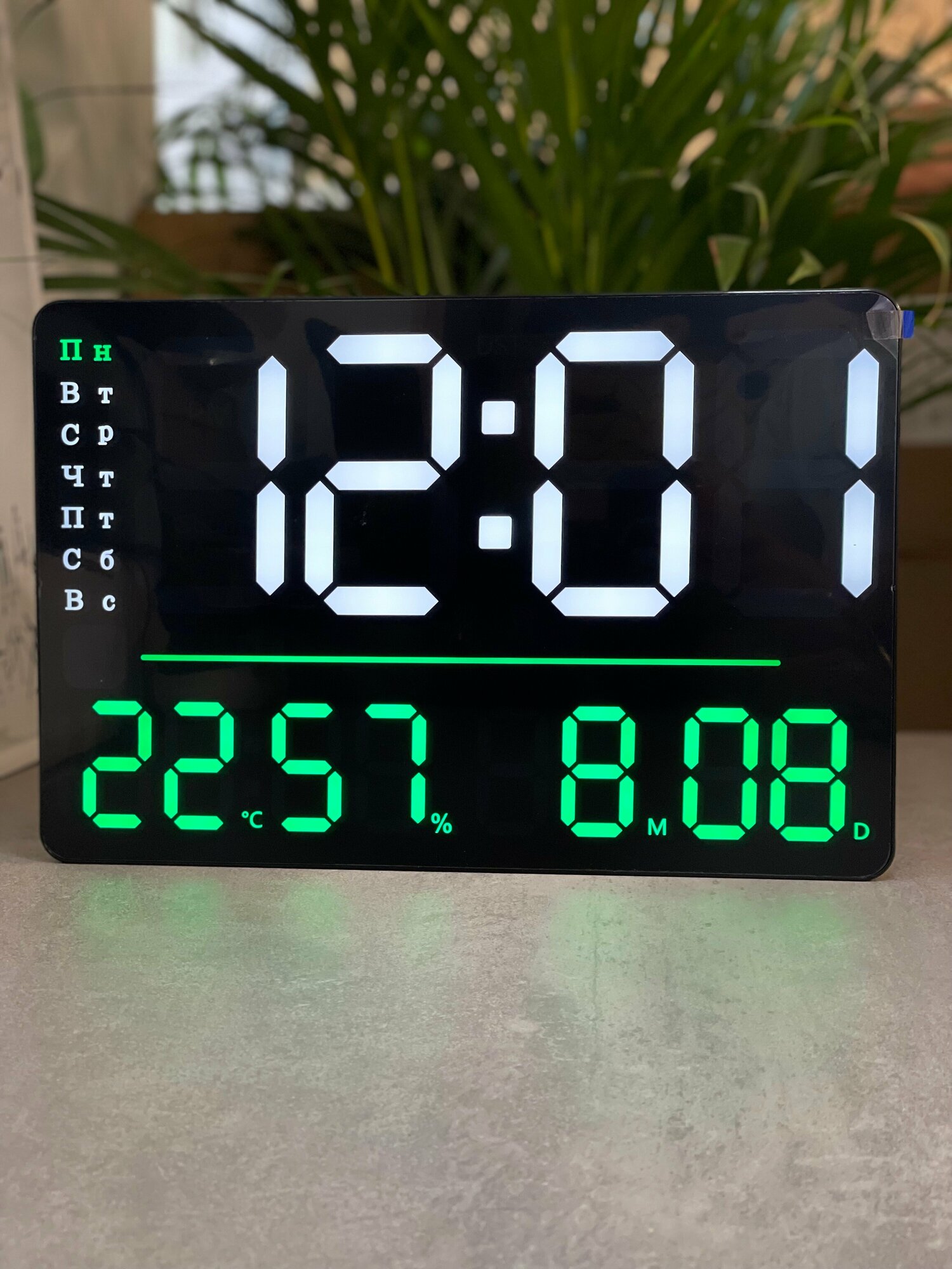 Часы настенные электронные интерьерные лофт, зеленый