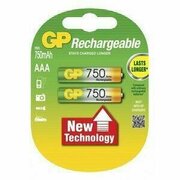 Аккумулятор GP Batteries, Ni-Mh, тип AAA, 750 mAh 1.2V блистер-2шт