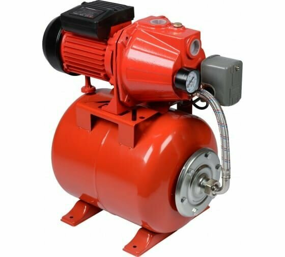 фото Насосная станция BRAIT NPS-1300/24С(1300Вт,57л/мин, всас.8м, напор 55м, бак 24л, корп. насоса чугун) 19кг