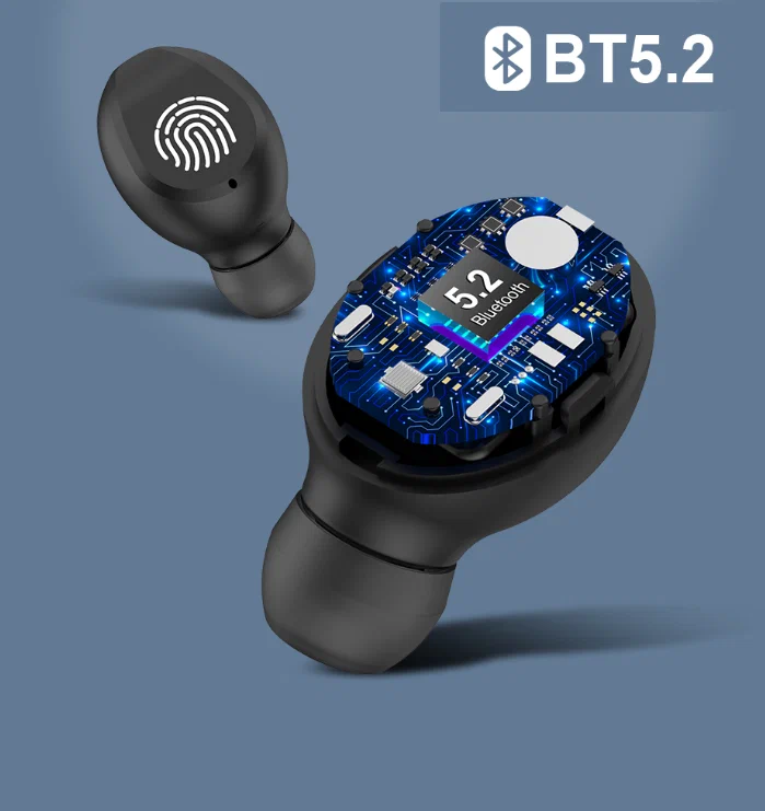 Беспроводные bluetooth наушники TWS RSM 31 Черные / Вакуумные Hi-Fi блютуз наушники / Сенсорное управление