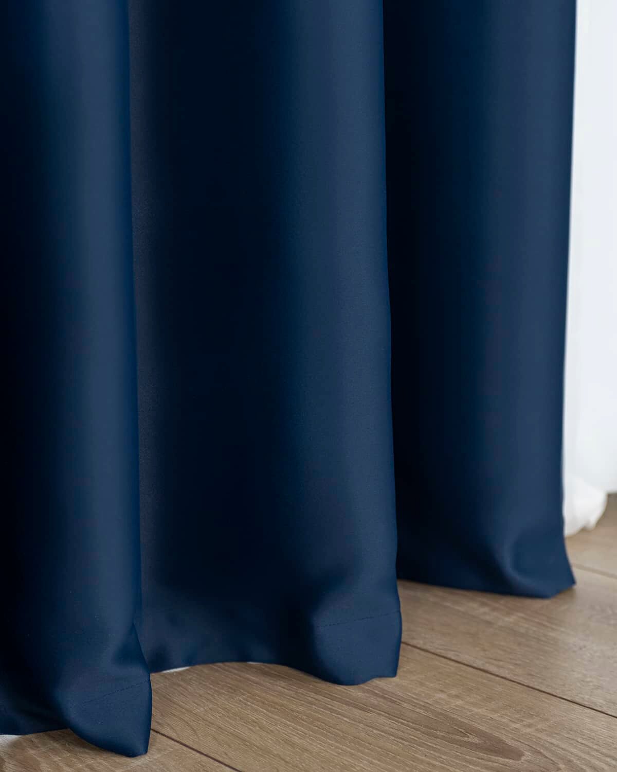 Комплект штор Блэкаут на шторной ленте, 260*600, темно-синий (индиго), ART Дизайн - фотография № 3